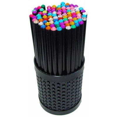 Олівець простий HB зі стразами чорний