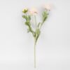 Штучна гілка ранункулюс 3 бутони 50 см персиковий