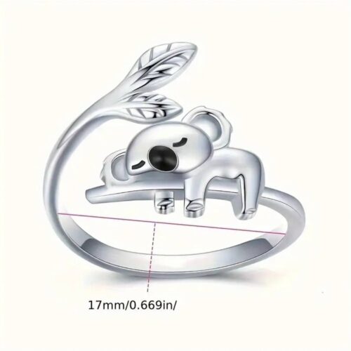 Каблучка жіноча "Коала" срібна (2761)