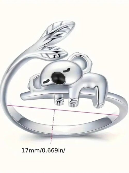 Каблучка жіноча "Коала" срібна (2761)