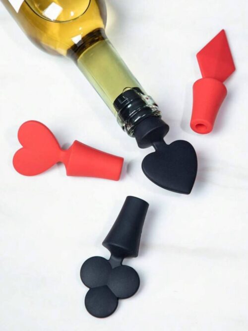 Пробка силіконова для вина "Карти-масті"