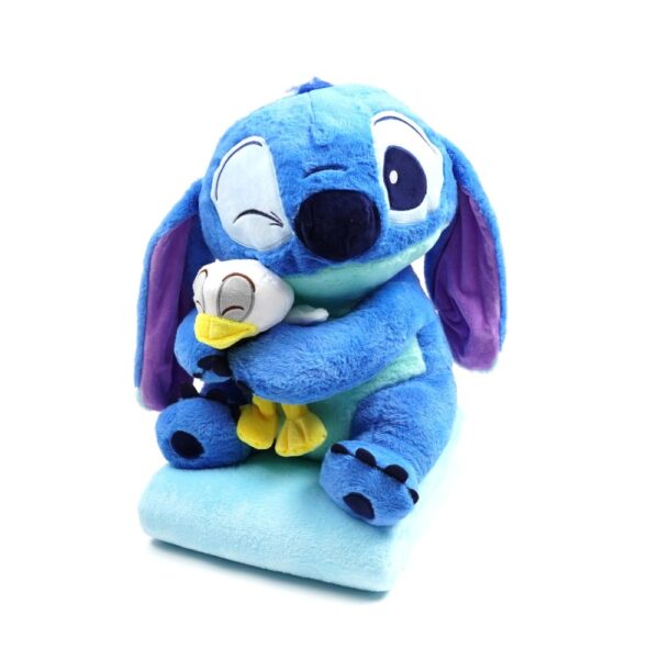 Іграшка-подушка-плед плюшева "Стітч/ Stitch та Дональд Дак" 40 см