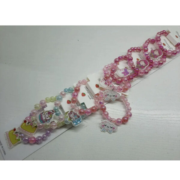 Браслет дитячий бусинки з підвіскою