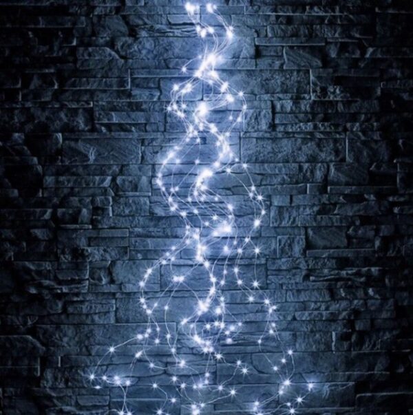 Гірлянда-Пучок "Роса" 3 м/ 300 LED біле світло (USB+батарейки)