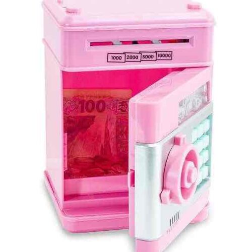 Скарбничка-сейф «Number bank” з кодовим замком рожевий