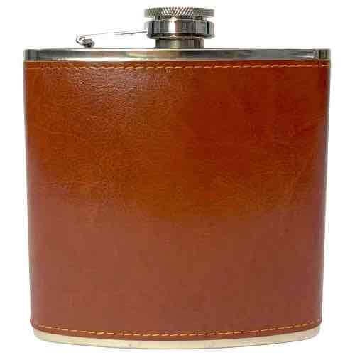 Фляга металева з харчової нержавіючої сталі коричнева