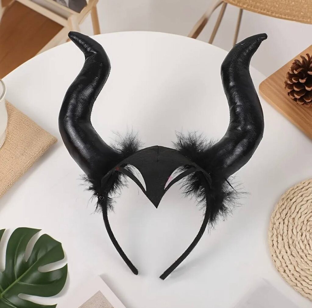 Обруч карнавальний на Хелловін "Роги Малефісенти" чорні