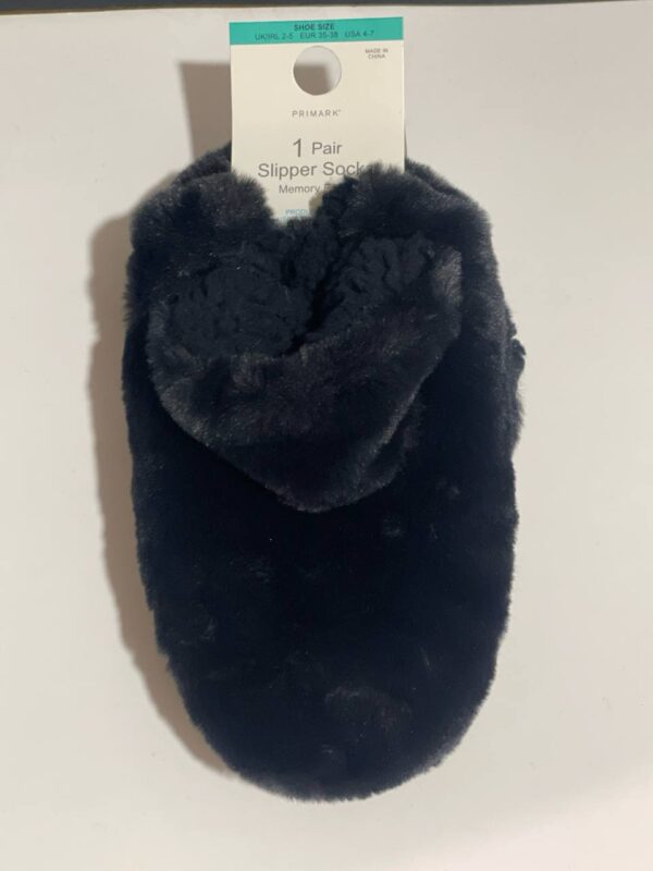 Тапочки-чобітки жіночі Primark плюшеві анти-ковзання чорні