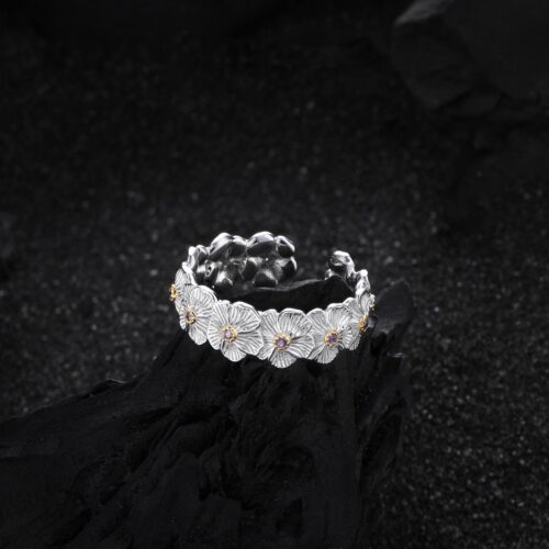 Каблучка жіноча "Квіти" золота (10553)