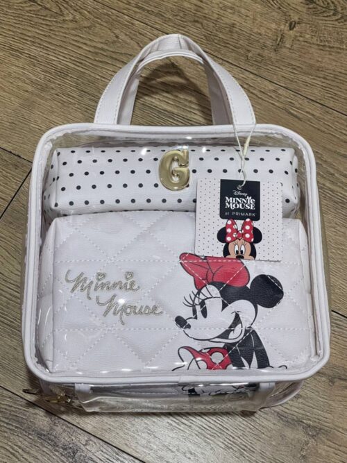 Набір косметичок Primark прозора-біла "Disney/ Minnie" 3 в 1