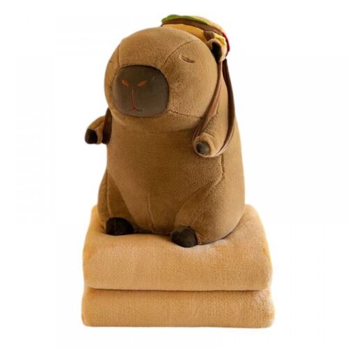 Іграшка-подушка-плед плюшева "Капібара" 40 см/ плед 100*150 см