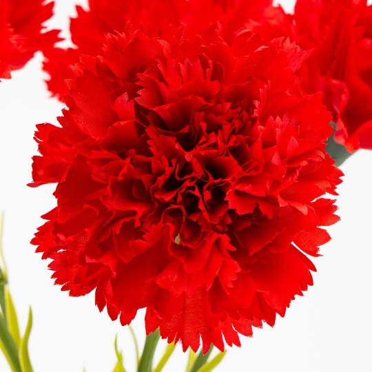 Штучний букет гвоздик 5 бутонів 55 см червоний