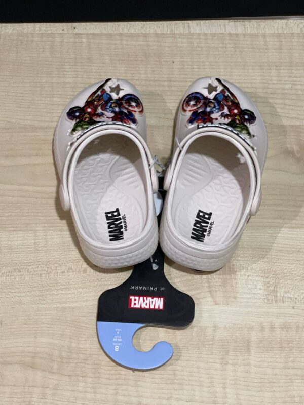 Шльопанці дитячі "Marvel" Primark типу crocs білі