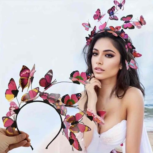 Обруч «Метелики» рожевий