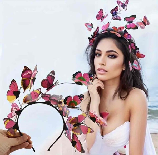 Обруч «Метелики» рожевий