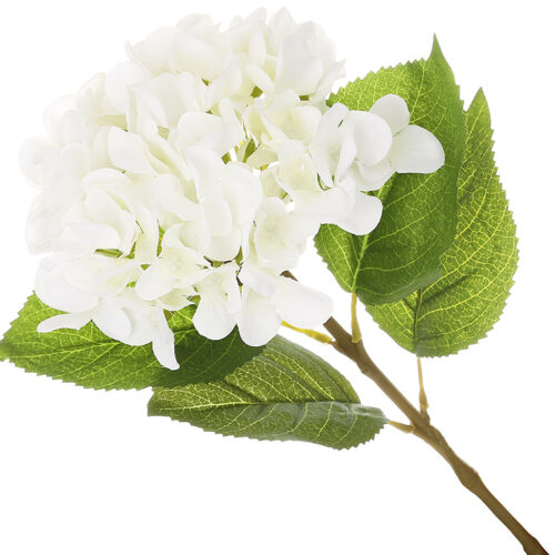 Штучна гілка "Гортензія" 60 см біла