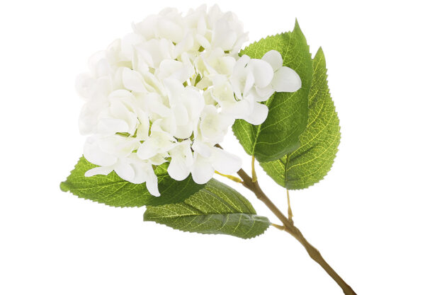 Штучна гілка "Гортензія" 60 см біла