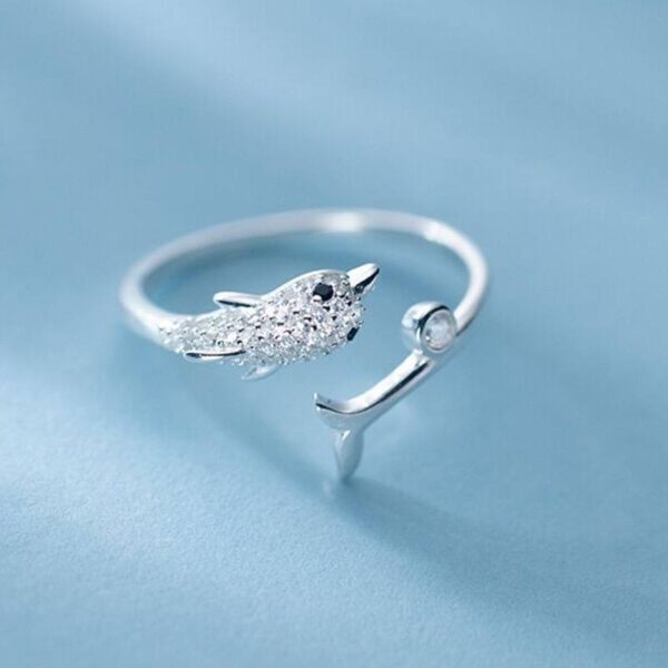 Каблучка жіноча "Дельфін" срібна (10469)