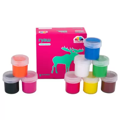 Фарби Гуаш "ГАММА'UA" Захоплення" 20 мл 9 кол.