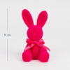 Фігурка "Зайчик" 15 см з флоковим напиленням рожевий