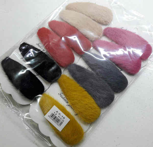 Заколка тік-так трикутна "Хутряна" 1 шт