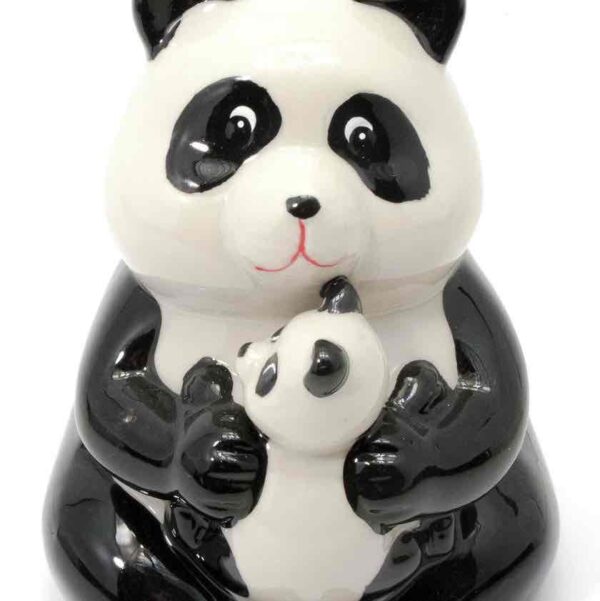 Скарбничка керамічна "Панда з дититою" 10,9х10,4х13,4 см
