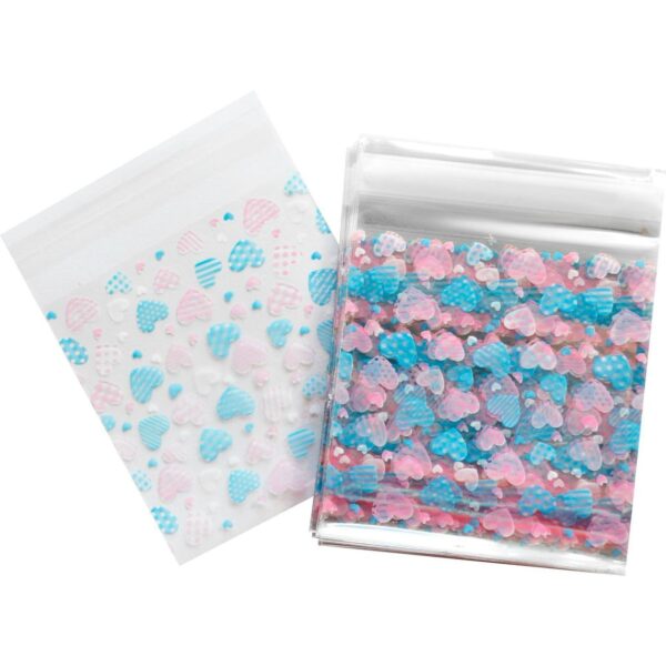 Пакет подарунковий ПВХ (7*7) "Сердечка"