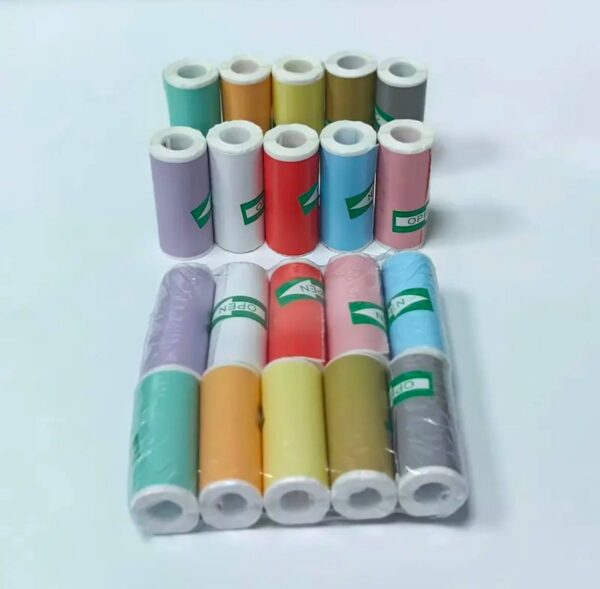 Папір для термо принтера Mini Printer клейкий кольоровий