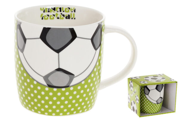 Чашка порцелянова "Футбол" в коробці 380 мл
