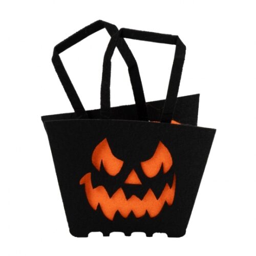 Кошик на Хелловін "Страшний гарбуз" фетровий