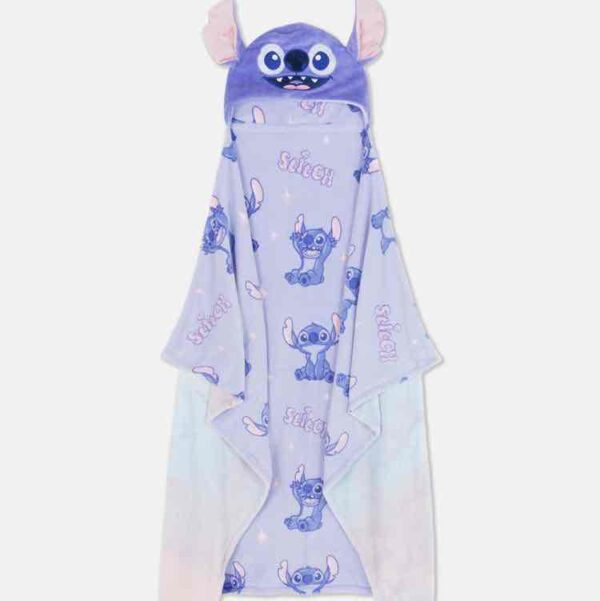 284aa99a-2386-4c40-960c-133f41244c87.jpg Плед з капюшоном "Стітч/Stitch" Primark (120*150) фіолетовий