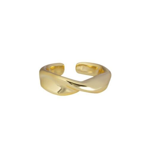 Каблучка жіноча "Геометрична" перепльот золота (10569)