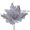 Декоративна квітка "Пуансетія" сіра 32 см