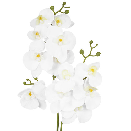 Штучна гілка "Орхідея" (латекс) 50 см біла