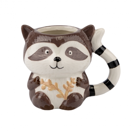 Чашка керамічна 3D фігурна "Єнот" 280 мл