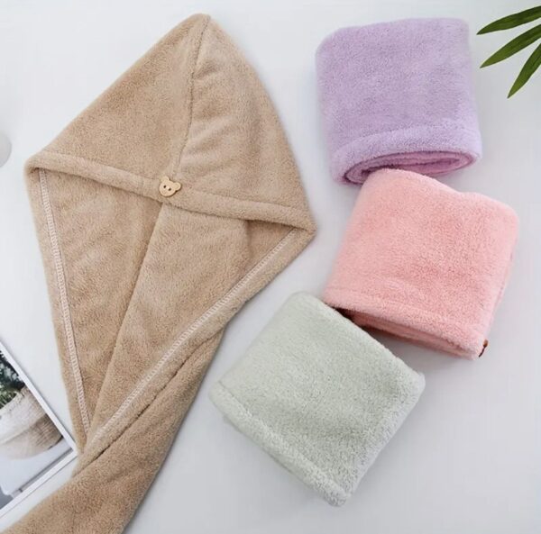 Тюрбан для сушки волосся флісовий мікс кольорів