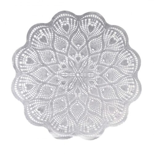 2bba3e81-120f-4c8e-a722-a9c9f0117f8f.jpg Килимок під тарілку "Лотос" срібний 39см 1шт