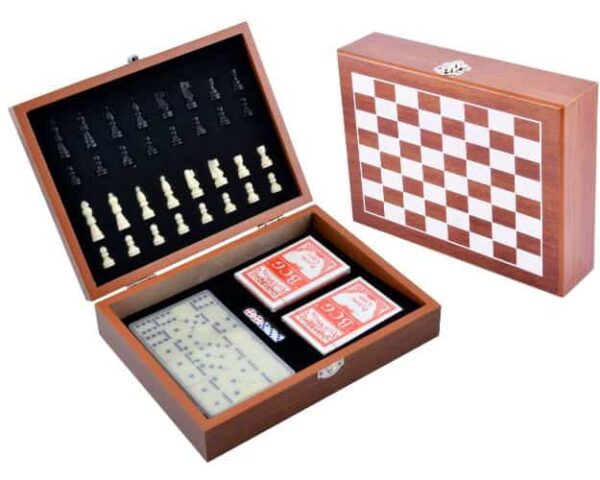 Ігровий набір 3 в 1 Шахи/ Доміно/ Карти