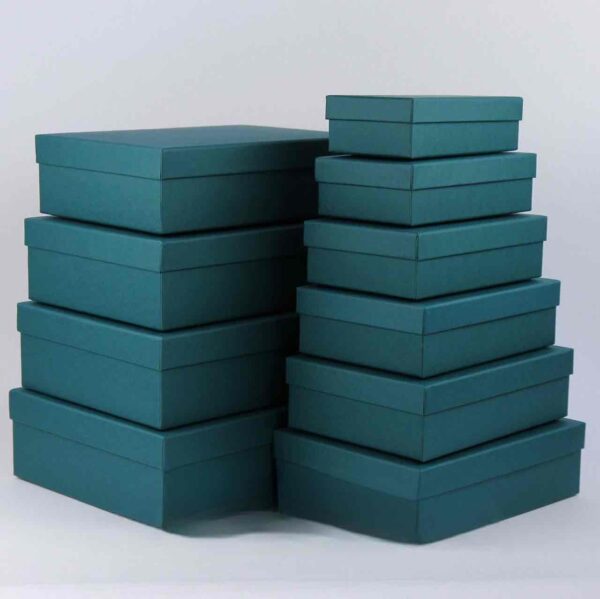 Коробка подарункова прямокутна смарагдова №6 (28*20*8 см)