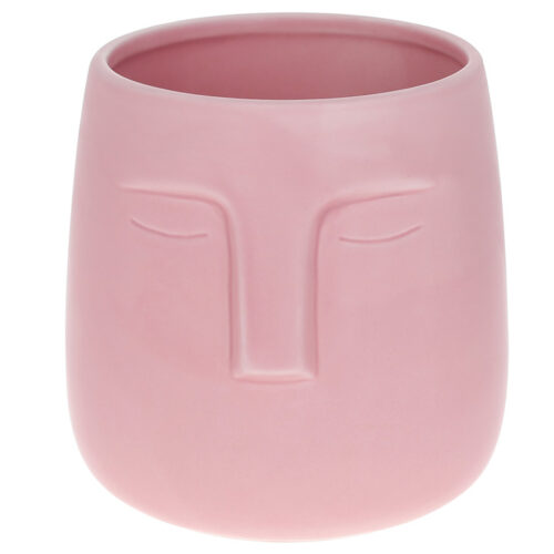 Ваза керамічна "Face" 14,5 см матова рожева