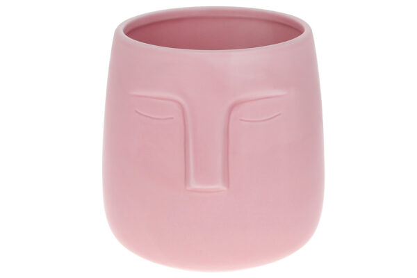 Ваза керамічна "Face" 14,5 см матова рожева