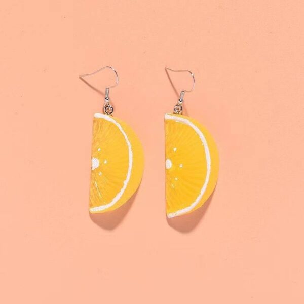 Сережки в стилі DIY "Лимони дольки"