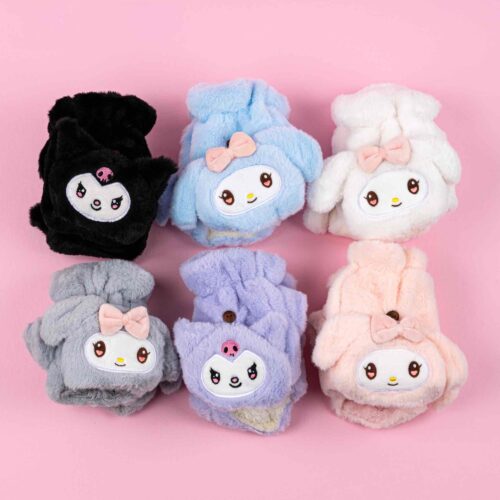 Рукавиці-мітени-трансформери дитячі "Hello Kitty&friends" плюшеві мікс кольорів