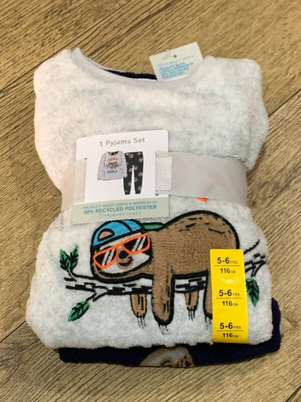 Піжама дитяча Primark "Лінивець" флісова пухнаста