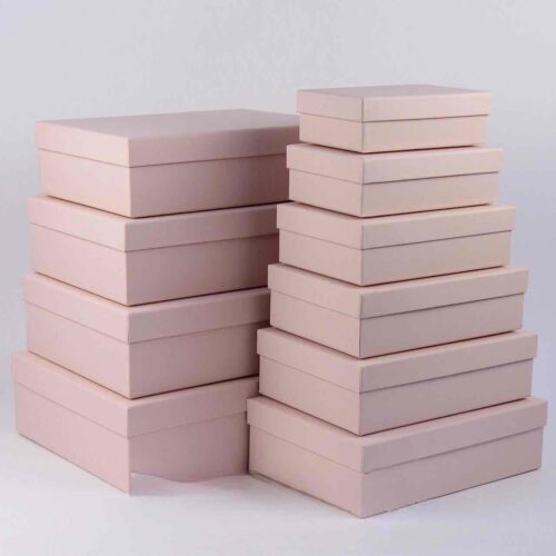 Коробка подарункова прямокутна пудрова №3 (22*15*6,5 см)