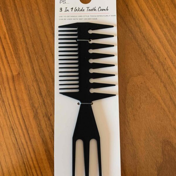 Гребінь "Рибка" 3 в 1 Primark чорний/сірий