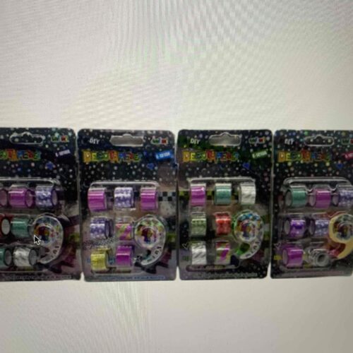 Стрічка декоративна "Блискуча/ Авокадо" 7 шт 5м/уп в блістері