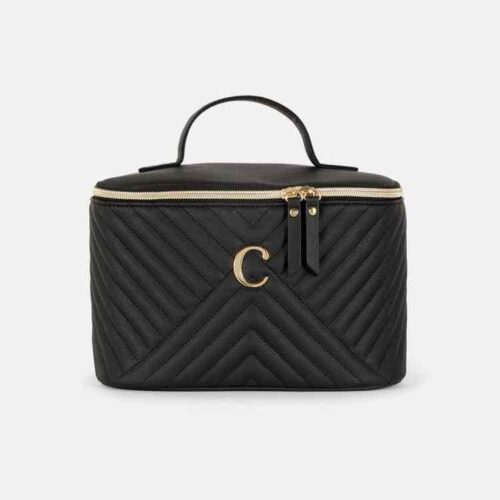 334d51e0-ac2f-4811-a0f7-ab9df91a7726.jpg Косметичка-кейс "Буква" Primark з еко-шкіри стьобана чорна