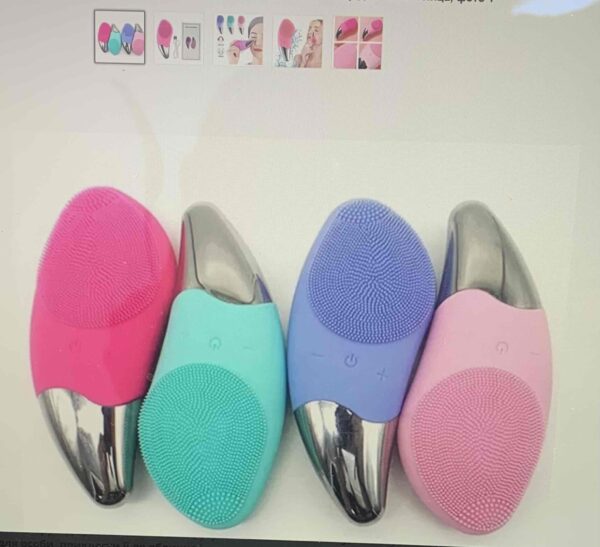 Силіконова щіточка Sonic facial brush для очищення та масажу обличчя з вібрацією, водонепроникна