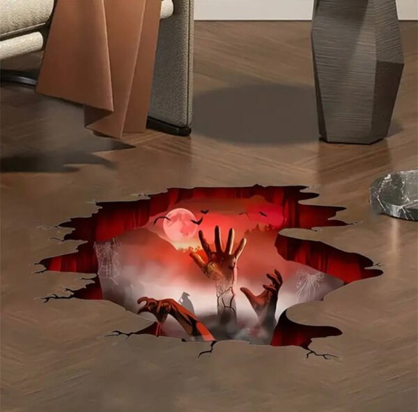 Декор на Хелловін наклейка для підлоги "Калюжа крові" 30*60 см 2 частини